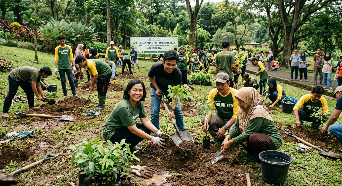Penanaman Pohon LIVESGP GORONTALO Hijau - kegiatan LIVESGP GORONTALO